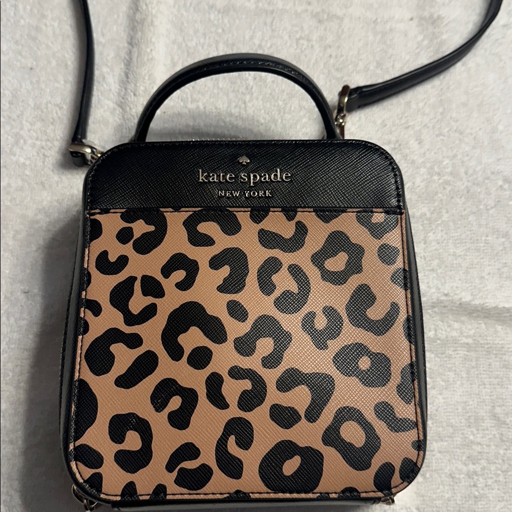Kate Spade Tan and Black Animal Print Bag